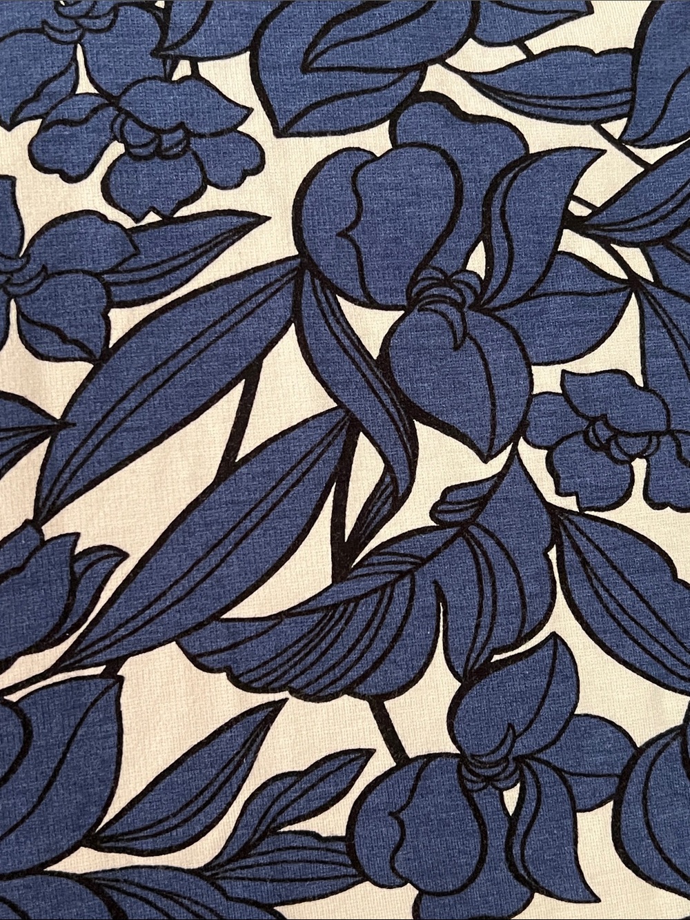 Ann Taylor Navy Floral V-Neck Sleeveless Top - Picture 4 of 5